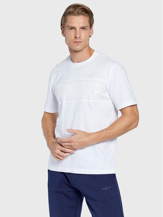 Εξοδος 🔥 Aeronautica Militare Άνδρες T-shirts T-Shirt 222TS2047J550 Λευκό Comfort Fit 😍 1 Εξοδος 🔥 Aeronautica Militare Άνδρες T-shirts T-Shirt 222TS2047J550 Λευκό Comfort Fit 😍