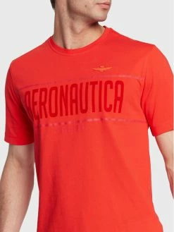Εξοδος 🎁 Aeronautica Militare Άνδρες T-shirts T-Shirt 222TS2047J550 Κόκκινο Comfort Fit 🧨 -Aeronautica Militare Εκπτώσεις unnamed file 1031