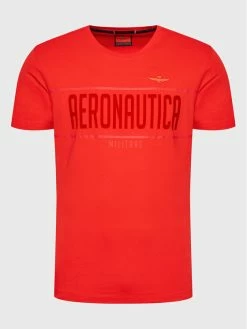 Εξοδος 🎁 Aeronautica Militare Άνδρες T-shirts T-Shirt 222TS2047J550 Κόκκινο Comfort Fit 🧨 -Aeronautica Militare Εκπτώσεις unnamed file 1032