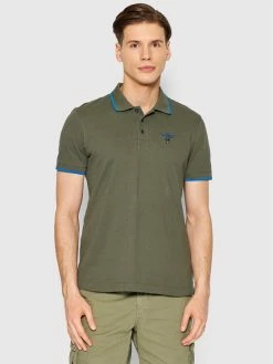 Το φθηνότερο 😍 Aeronautica Militare Άνδρες Μπλούζες Polo Polo 221PO1604P82 Πράσινο Regular Fit 🧨