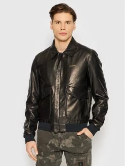 ΧΟΝΔΡΙΚΟ ΕΜΠΟΡΙΟ ⌛ Aeronautica Militare Άνδρες Δερμάτινα Μπουφάν Μπουφάν δερμάτινο 221PN50181994 Μαύρο Regular Fit 😉