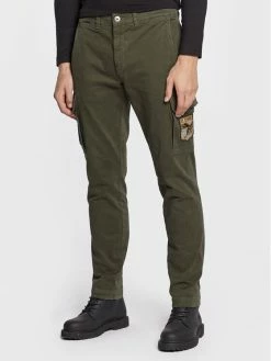 Προώθηση 🧨 Aeronautica Militare Άνδρες Υφασμάτινα Παντελόνια Παντελόνι υφασμάτινο 222PA1513CT3001 Πράσινο Regular Fit 🧨