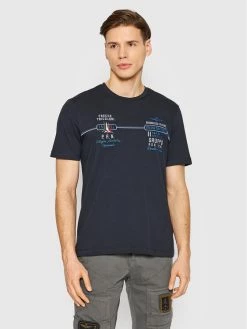 Best Pirce 🎉 Aeronautica Militare Άνδρες T-shirts T-Shirt 221TS1941J534 Σκούρο μπλε Regular Fit 🎁