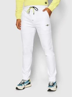 Πολύ καλή προσφορά 😉 Aeronautica Militare Άνδρες Παντελόνια Φόρμας Παντελόνι φόρμας 221PF835F421 Λευκό Slim Fit 🔔