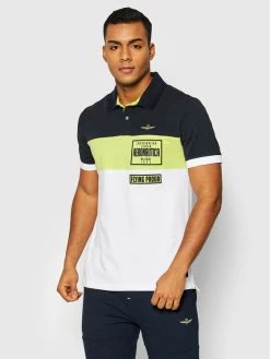 Εξοδος 😍 Aeronautica Militare Άνδρες Μπλούζες Polo Polo 221PO1594P173 Λευκό Regular Fit 👍