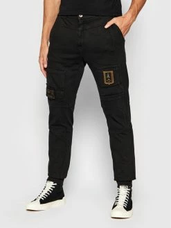 Συμφωνίες 🎉 Aeronautica Militare Άνδρες Υφασμάτινα Παντελόνια Παντελόνι υφασμάτινο 212PF743J505 Μαύρο Regular Fit ✔️