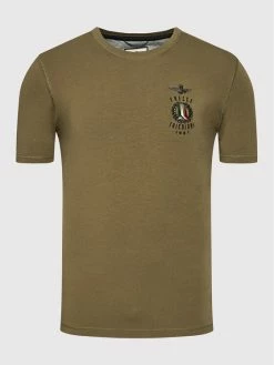 Φτηνός 😍 Aeronautica Militare Άνδρες T-shirts T-Shirt 212TS1893J507 Πράσινο Regular Fit ✔️ -Aeronautica Militare Εκπτώσεις unnamed file 1281