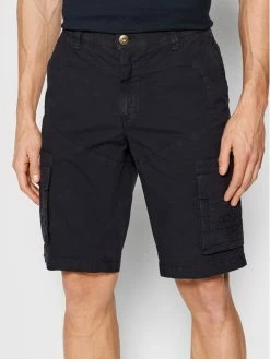 Best Pirce 🔥 Aeronautica Militare Άνδρες Υφασμάτινα Σορτς Σορτς υφασμάτινο 221BE155CT2959 Σκούρο μπλε Regular Fit ❤️