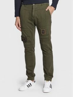 Κουπόνι 🎉 Aeronautica Militare Άνδρες Παντελόνια Joggers Jogger 222PF743J505 Πράσινο Regular Fit 😍