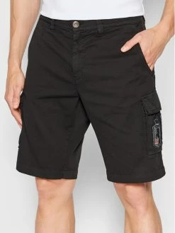 Αγορά 🤩 Aeronautica Militare Άνδρες Υφασμάτινα Σορτς Σορτς υφασμάτινο 221BE149CT2944 Μαύρο Regular Fit 🤩