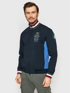 Προϋπολογισμός ✔️ Aeronautica Militare Άνδρες Μπλούζες Με Φερμουάρ Μπλούζα 221FE1673F419 Σκούρο μπλε Regular Fit ⭐