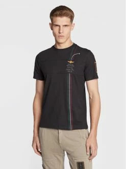 Εκπτωση 🤩 Aeronautica Militare Άνδρες T-shirts T-Shirt 222TS2066J558 Μαύρο Regular Fit 👍