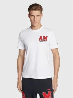 Aeronautica Militare Εκπτώσεις 46 Ολοκαίνουργιο ⭐ Aeronautica Militare Άνδρες T-shirts T-Shirt 222TS2022J568 Λευκό Regular Fit 🥰