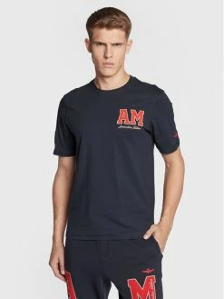 Η καλύτερη συμφωνία ✔️ Aeronautica Militare Άνδρες T-shirts T-Shirt 222TS2022J568 Σκούρο μπλε Regular Fit ❤️
