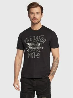 Καλύτερη πώληση ✨ Aeronautica Militare Άνδρες T-shirts T-Shirt 222TS2010J569 Μαύρο Regular Fit 😍