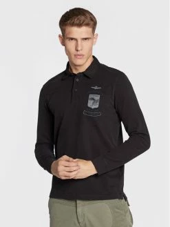Φτηνός 😍 Aeronautica Militare Άνδρες Μπλούζες Polo Polo 222PO1650J565 Μαύρο Regular Fit 🔥