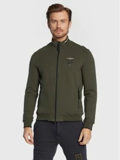 Τοπ 10 🔔 Aeronautica Militare Άνδρες Μπλούζες Με Φερμουάρ Μπλούζα 222FE1713F439 Πράσινο Regular Fit 🎉