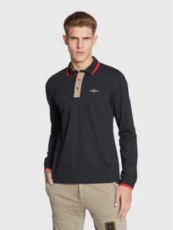 Προϋπολογισμός 🧨 Aeronautica Militare Άνδρες Μπλούζες Polo Polo 222PO1648P173 Σκούρο μπλε Slim Fit ✨