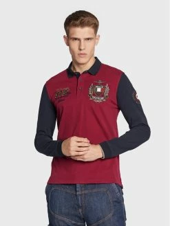 Flash Sale ❤️ Aeronautica Militare Άνδρες Μπλούζες Polo Polo 222PO1643J564 Μπορντό Regular Fit 😀