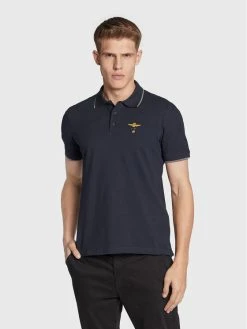 Φτηνός 💯 Aeronautica Militare Άνδρες Μπλούζες Polo Polo 222PO1308P82 Σκούρο μπλε Regular Fit 👏