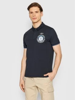 Εξοδος 🤩 Aeronautica Militare Άνδρες Μπλούζες Polo Polo 221PO1620P199 Σκούρο μπλε Regular Fit ❤️