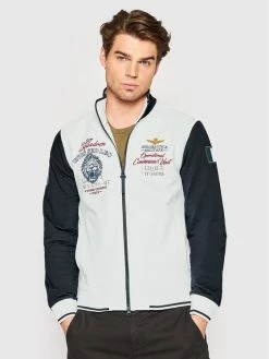 Ολοκαίνουργιο 🥰 Aeronautica Militare Άνδρες Μπλούζες Με Φερμουάρ Μπλούζα 221FE1686F419 Λευκό Regular Fit 🤩