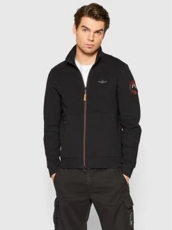 Ολοκαίνουργιο 👏 Aeronautica Militare Άνδρες Μπλούζες Με Φερμουάρ Μπλούζα 221FE1679F450 Μαύρο Regular Fit 🎁