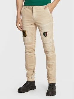 Εξοδος 🔥 Aeronautica Militare Άνδρες Υφασμάτινα Παντελόνια Παντελόνι υφασμάτινο 222PA1508CT3001 Εκρού Regular Fit ✨