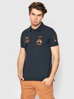 Προώθηση 🎉 Aeronautica Militare Άνδρες Μπλούζες Polo Polo 221PO1602P192 Σκούρο μπλε Regular Fit ⌛