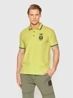 Best Pirce 🌟 Aeronautica Militare Άνδρες Μπλούζες Polo Polo 221PO1599P191 Κίτρινο Slim Fit 🤩
