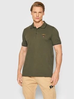 Flash Sale ✔️ Aeronautica Militare Άνδρες Μπλούζες Polo Polo 221PO1308P82 Πράσινο Regular Fit 🎁