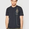 Συμφωνίες ⭐ Aeronautica Militare Άνδρες T-shirts T-Shirt 221TS1900J507 Σκούρο μπλε Regular Fit 😉