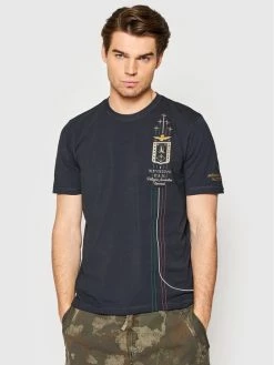 Συμφωνίες ⭐ Aeronautica Militare Άνδρες T-shirts T-Shirt 221TS1900J507 Σκούρο μπλε Regular Fit 😉
