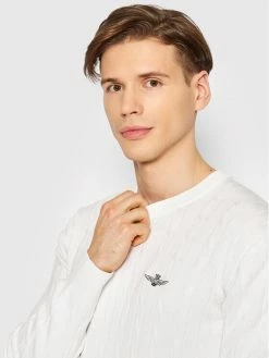 Ολοκαίνουργιο 🤩 Aeronautica Militare Άνδρες Πουλόβερ 221MA1376L462 Λευκό Regular Fit ✔️ -Aeronautica Militare Εκπτώσεις unnamed file 1996