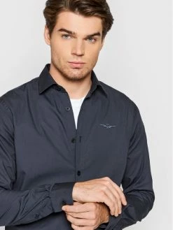 Ολοκαίνουργιο 😀 Aeronautica Militare Άνδρες Casual Πουκάμισα Πουκάμισο 221CA1202CT2941 Σκούρο μπλε Regular Fit 💯 -Aeronautica Militare Εκπτώσεις unnamed file 2041