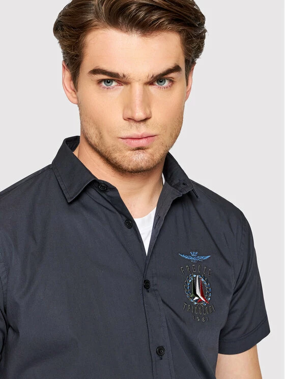 Best Pirce 😀 Aeronautica Militare Άνδρες Casual Πουκάμισα Πουκάμισο 221CA1200CT2941 Σκούρο μπλε Regular Fit 💯 4 Best Pirce 😀 Aeronautica Militare Άνδρες Casual Πουκάμισα Πουκάμισο 221CA1200CT2941 Σκούρο μπλε Regular Fit 💯 - Image 4