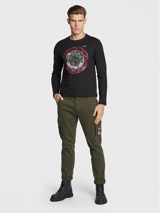 Best Pirce 😉 Aeronautica Militare Άνδρες Μακρυμάνικα Longsleeve 222TS2021J538 Μαύρο Regular Fit 🥰 2 Best Pirce 😉 Aeronautica Militare Άνδρες Μακρυμάνικα Longsleeve 222TS2021J538 Μαύρο Regular Fit 🥰 - Image 2