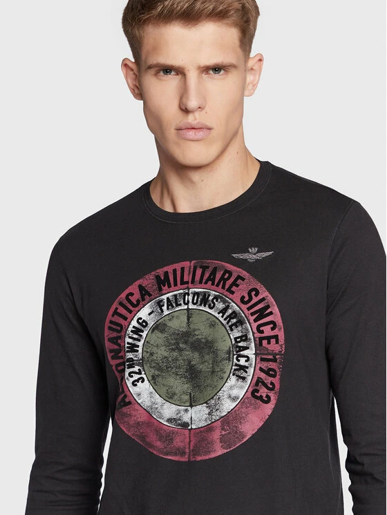 Best Pirce 😉 Aeronautica Militare Άνδρες Μακρυμάνικα Longsleeve 222TS2021J538 Μαύρο Regular Fit 🥰 4 Best Pirce 😉 Aeronautica Militare Άνδρες Μακρυμάνικα Longsleeve 222TS2021J538 Μαύρο Regular Fit 🥰 - Image 4
