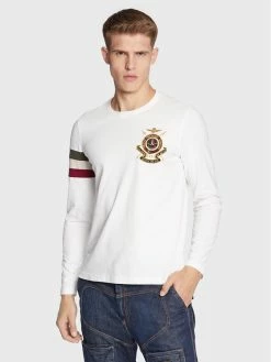 Η καλύτερη συμφωνία 🔔 Aeronautica Militare Άνδρες Μακρυμάνικα Longsleeve 222TS2028J564 Λευκό Regular Fit 🤩