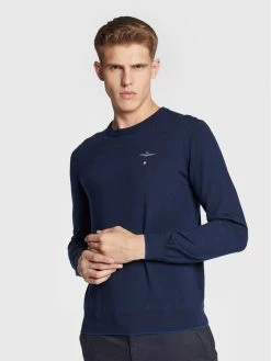 Το φθηνότερο 🛒 Aeronautica Militare Άνδρες Πουλόβερ 222MA1388L415 Σκούρο μπλε Regular Fit 😀