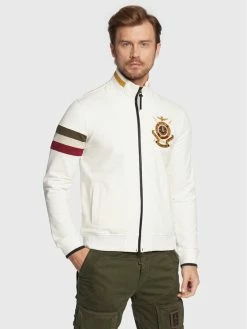 Το φθηνότερο 😀 Aeronautica Militare Άνδρες Μπλούζες Με Φερμουάρ Μπλούζα 222FE1704F442 Λευκό Regular Fit 😀