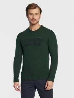 Τοπ 10 💯 Aeronautica Militare Άνδρες Πουλόβερ 222MA1418L417 Πράσινο Regular Fit 🎁