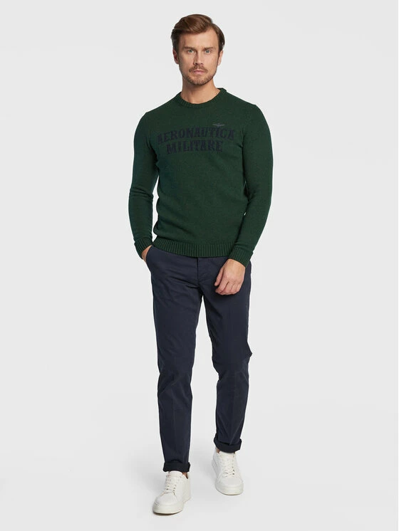 Τοπ 10 💯 Aeronautica Militare Άνδρες Πουλόβερ 222MA1418L417 Πράσινο Regular Fit 🎁 2 Τοπ 10 💯 Aeronautica Militare Άνδρες Πουλόβερ 222MA1418L417 Πράσινο Regular Fit 🎁 - Image 2