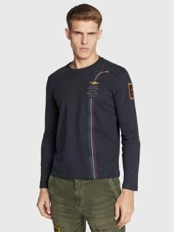 ΧΟΝΔΡΙΚΟ ΕΜΠΟΡΙΟ 🔔 Aeronautica Militare Άνδρες Μακρυμάνικα Longsleeve 222TS2043J558 Σκούρο μπλε Regular Fit 🔔