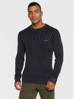 Νέος ⭐ Aeronautica Militare Άνδρες Πουλόβερ 222MA1407L475 Σκούρο μπλε Regular Fit 🛒