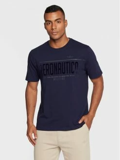 ΧΟΝΔΡΙΚΟ ΕΜΠΟΡΙΟ 🎉 Aeronautica Militare Άνδρες T-shirts T-Shirt 222TS2047J550 Σκούρο μπλε Comfort Fit ✔️