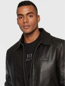 Best Pirce 🌟 Aeronautica Militare Άνδρες Δερμάτινα Μπουφάν Μπουφάν δερμάτινο 222PN927PL161 Μαύρο Regular Fit 🌟 -Aeronautica Militare Εκπτώσεις unnamed file 631