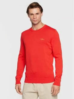 Flash Sale 💯 Aeronautica Militare Άνδρες Πουλόβερ 222MA1386L237 Κόκκινο Regular Fit ⭐