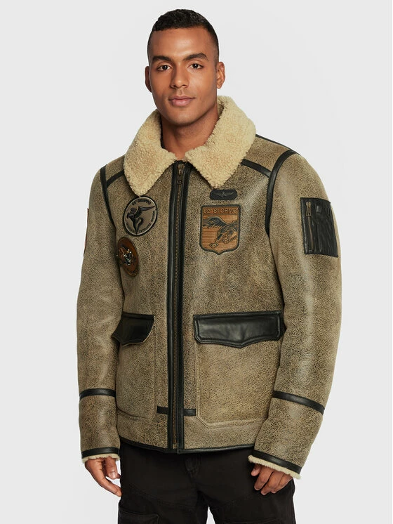 Φτηνός 🎉 Aeronautica Militare Άνδρες Δερμάτινα Μπουφάν Μπουφάν δερμάτινο 222PN1561876 Καφέ Regular Fit 👍 1 Φτηνός 🎉 Aeronautica Militare Άνδρες Δερμάτινα Μπουφάν Μπουφάν δερμάτινο 222PN1561876 Καφέ Regular Fit 👍