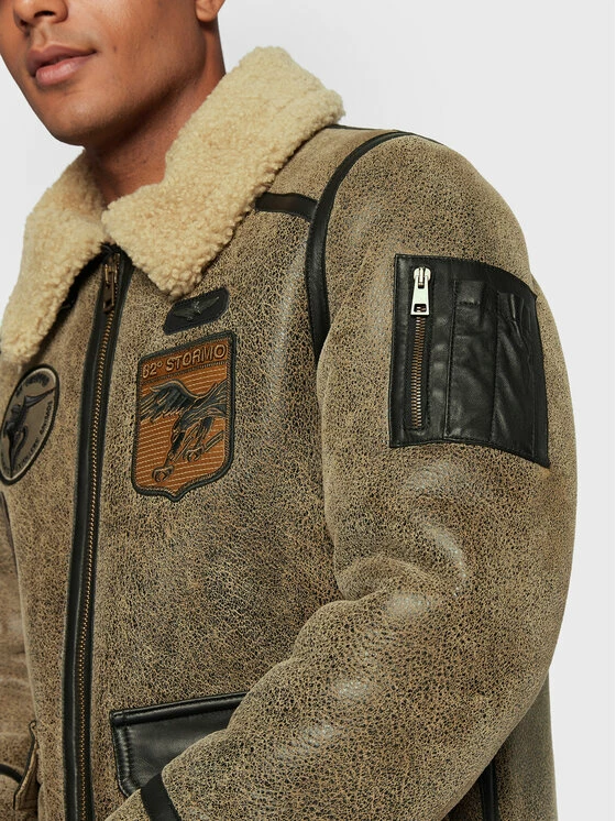 Φτηνός 🎉 Aeronautica Militare Άνδρες Δερμάτινα Μπουφάν Μπουφάν δερμάτινο 222PN1561876 Καφέ Regular Fit 👍 5 Φτηνός 🎉 Aeronautica Militare Άνδρες Δερμάτινα Μπουφάν Μπουφάν δερμάτινο 222PN1561876 Καφέ Regular Fit 👍 - Image 5